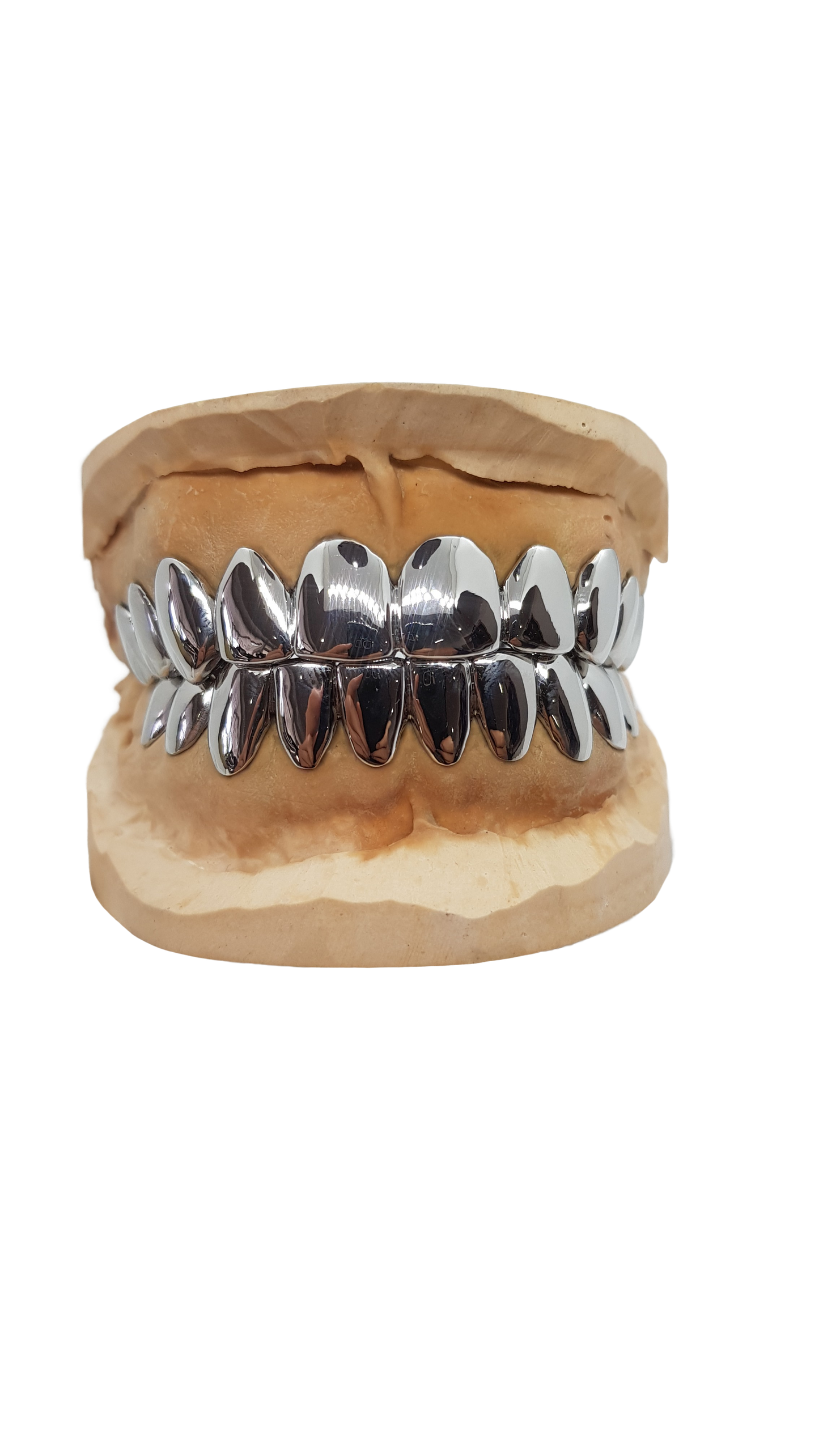 "Full Set Grillz – Chrome Finish"