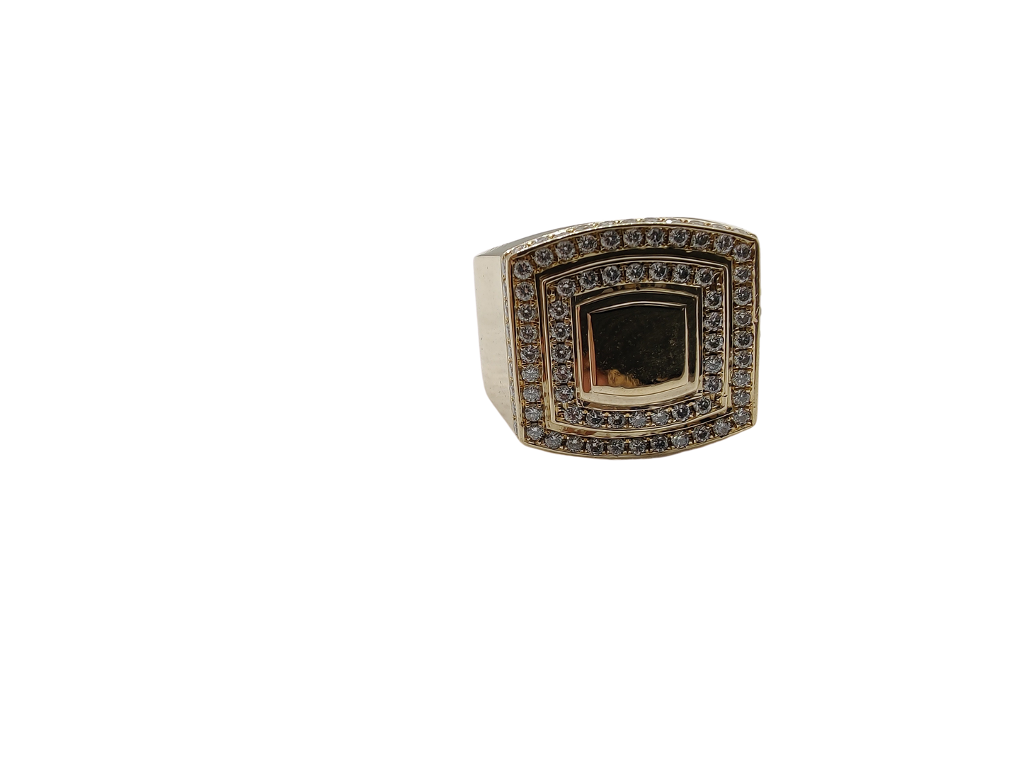 "Signature Iced Square Ring